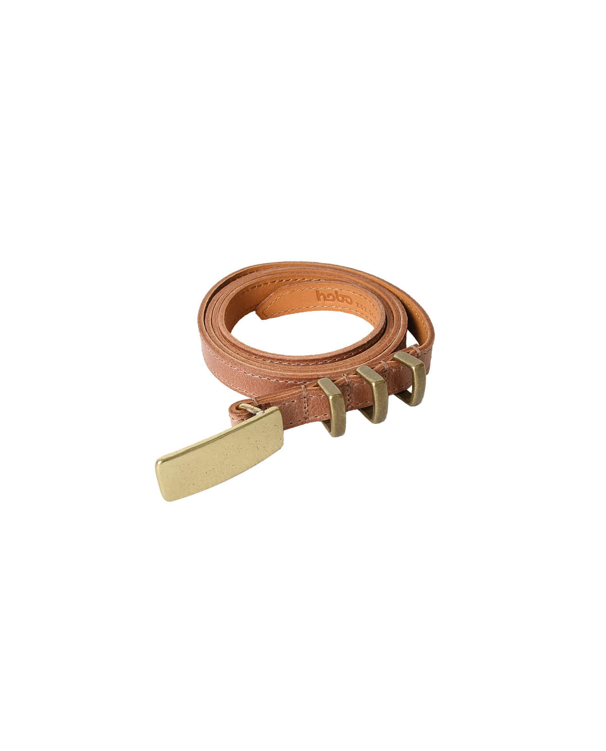 OILED COW LEATHER BELT beige